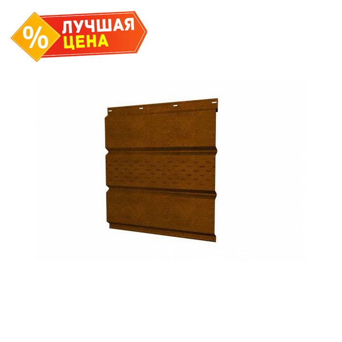 Софит металлический центральная перфорация 0,45 Print Elite с пленкой Golden Wood