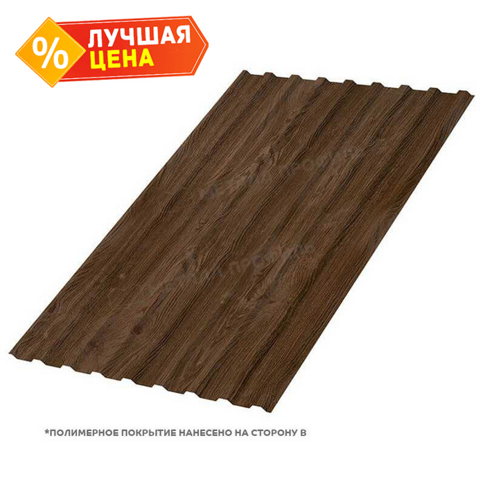 Профлист Металл-Профиль С-44 ECOSTEEL® 0.5 мм матовый Мореный Дуб | A