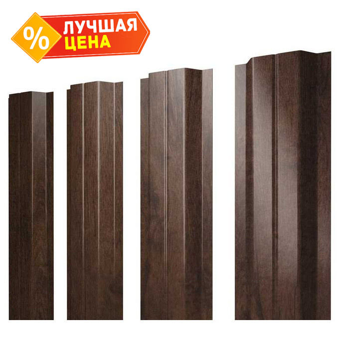 Штакетник П-образный А Grand Line 0,45 Print-double Premium Antique Wood Antique Wood