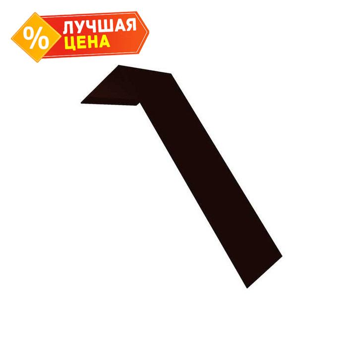 Планка лобовая/околооконная простая 190х50 0,5 Quarzit с пленкой RR 32 темно-коричневый