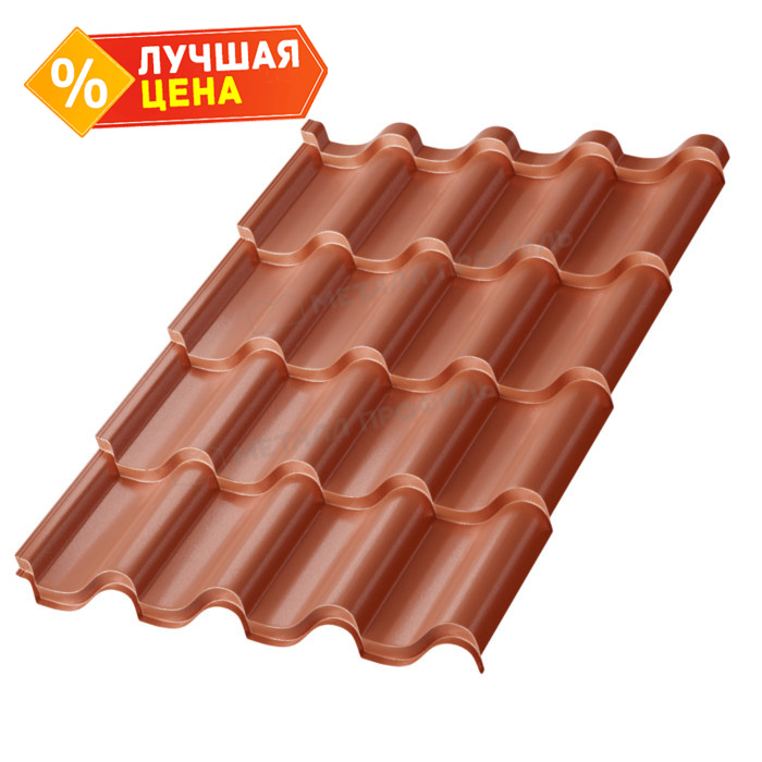 Металлочерепица Металл-Профиль Монтерроса-M 0,5 PURMAN® Argillite Медный металлик