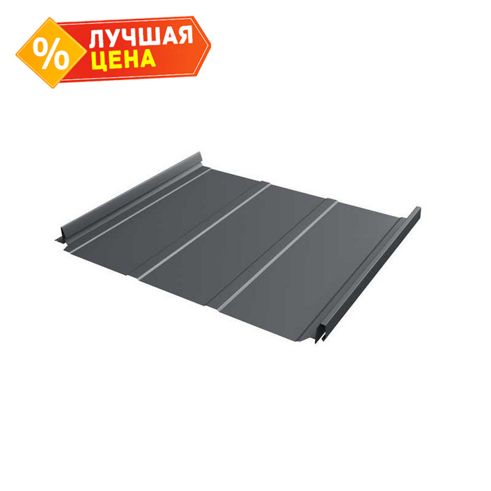 Фальцевая кровля Кликфальц Pro Grand Line 0,5 Rooftop Matte RAL 7024 Мокрый Асфальт