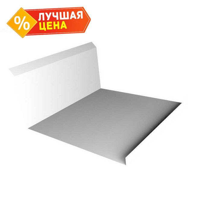 Планка примыкания нижняя 20х122х260х15 0,5 Satin с пленкой RAL 9003 сигнальный белый