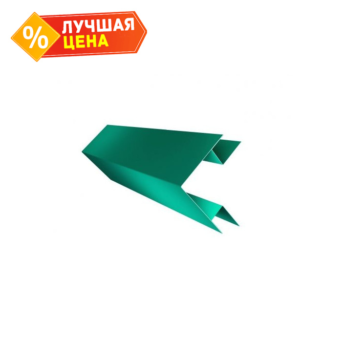 Планка угла внешнего сложная Кожуха сегментного 0,45 PE с пленкой RAL 5021 водная синь