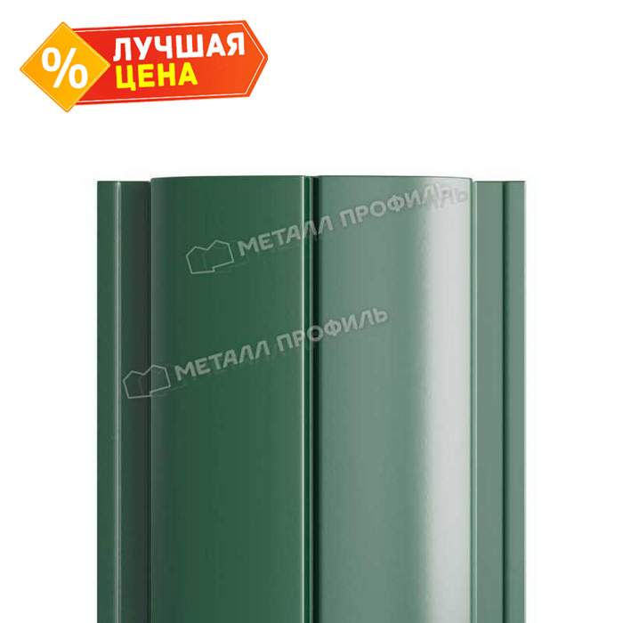 Штакетник Металл Профиль ELLIPSE-T 0,45 Полиэстер RAL6005 Зеленый мох