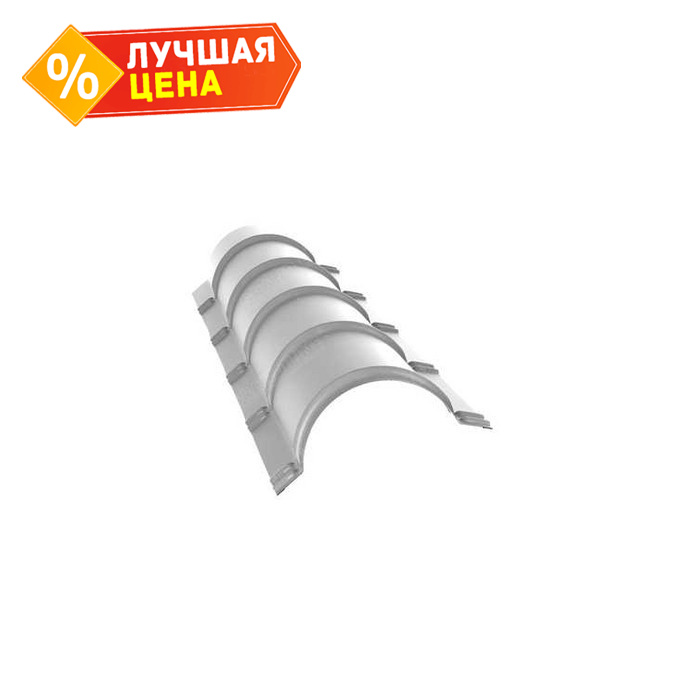 Планка малого конька полукруглого 0,5 Satin с пленкой RAL 9003 сигнальный белый