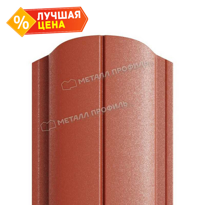 Штакетник Металл Профиль ELLIPSE-O 0,5 VikingMP® E RAL8004 Коричневая медь