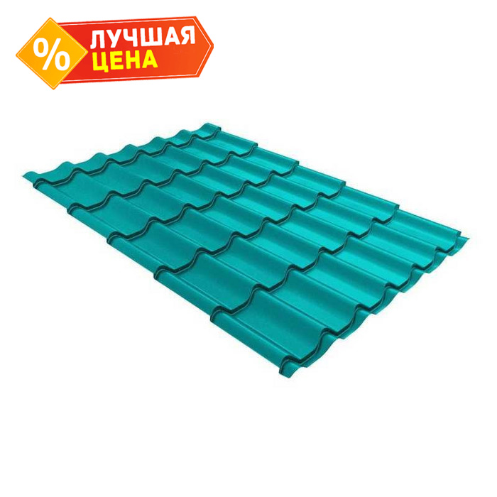 Металлочерепица Grand Line Classic (Классик) 0,45 Полиэстер RAL 5021 Водная синь