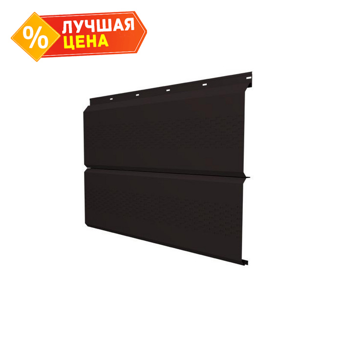 Софит ЭкоБрус с перфорацией 0,345 Grand Line 0,5 Satin RAL9005 черный