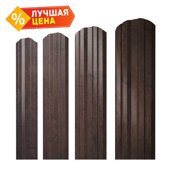 Штакетник Twin фигурный 0,45 Print-double Elite Antique Wood