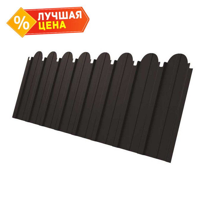 Профлист Grand Line фигурный C10A Rooftop Matte 0.5 мм RR 32 Темно-Коричневый