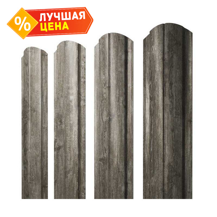 Штакетник Полукруглый Slim фигурный Grand Line 0,45 Print Elite Nordic Wood Nordic Wood