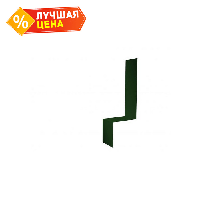 Планка примыкание боковое фальц 0,5 Satin Мatt RAL 6005 зеленый мох