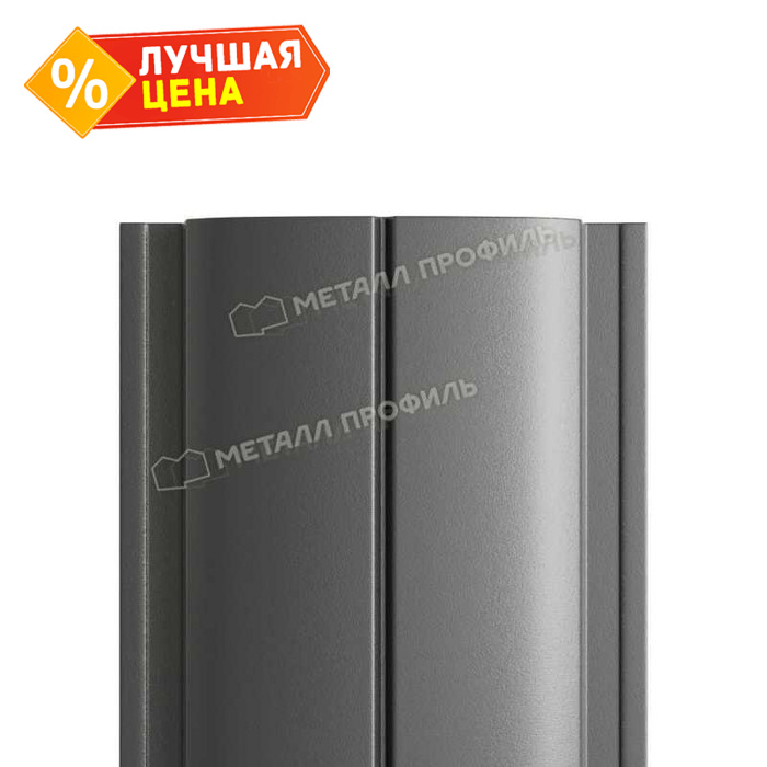 Штакетник Металл Профиль ELLIPSE-T 0,5 PURMAN® RAL7024 Серый графит