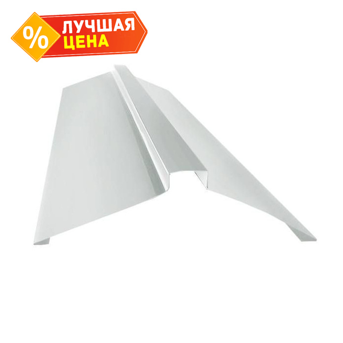 Планка конька фигурного 150x150 0,45 PE с пленкой RAL 9003 сигнальный белый