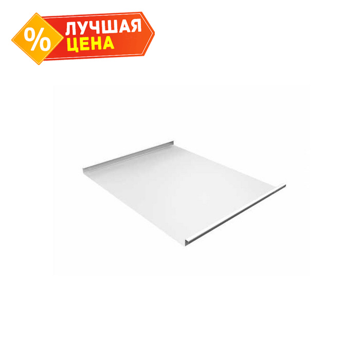 Фальцевая кровля Фальц двойной стоячий Grand Line 0,5 Satin RAL 9003 Сигнальный Белый