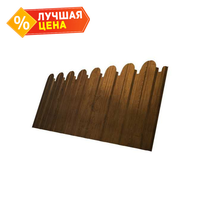 Профнастил С10A фигурный 0,45 Print Premium с пленкой Golden Wood