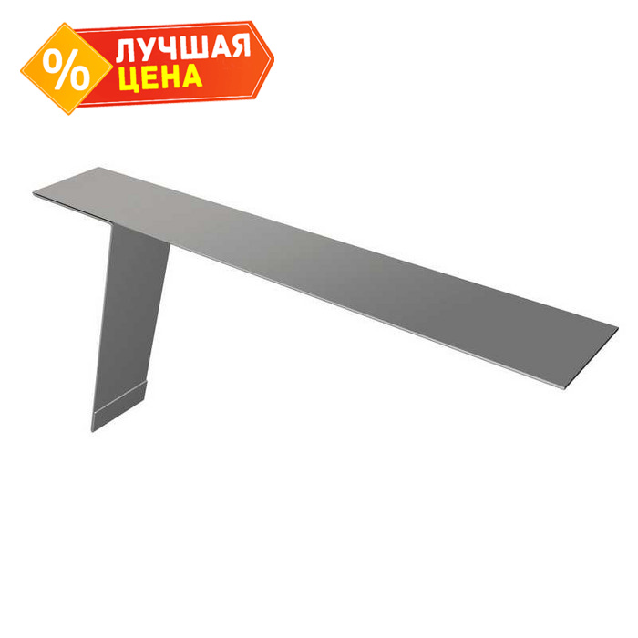 Планка карнизная фальц 130х80 0,5 Satin с пленкой RAL 9003 сигнальный белый