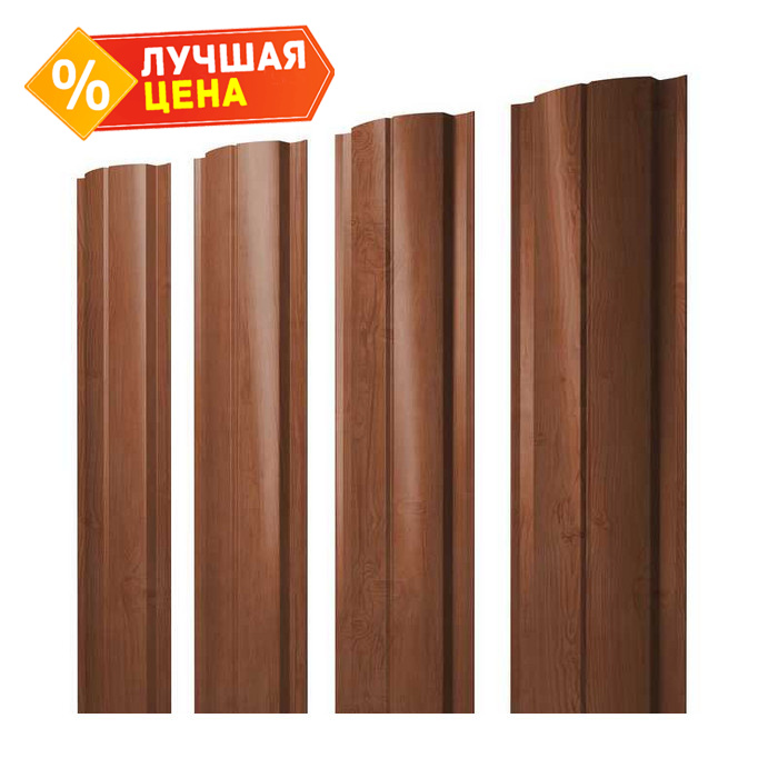 Штакетник Полукруглый Slim Grand Line 0,45 Print Elite Rowan Rowan