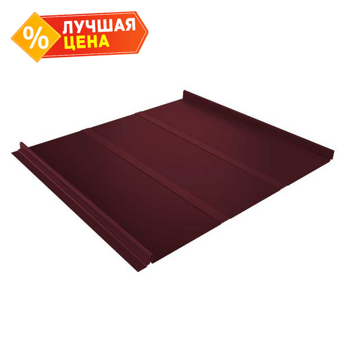 Фальцевая кровля Кликфальц Line Grand Line 0,5 Satin Matt RAL 3005 Красное Вино