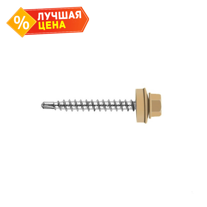 Саморез кровельный Daxmer 4,8х35 RAL 1034 (250) сверло №1