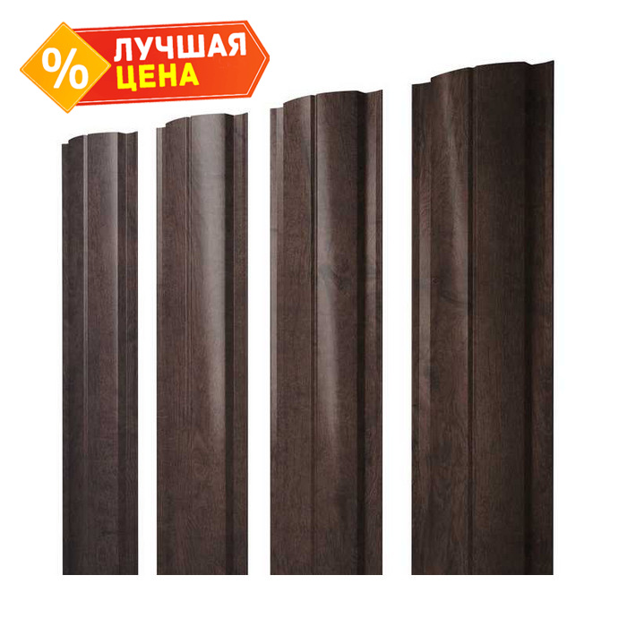 Штакетник Полукруглый Slim Grand Line 0,45 Print Premium Antique Wood Antique Wood