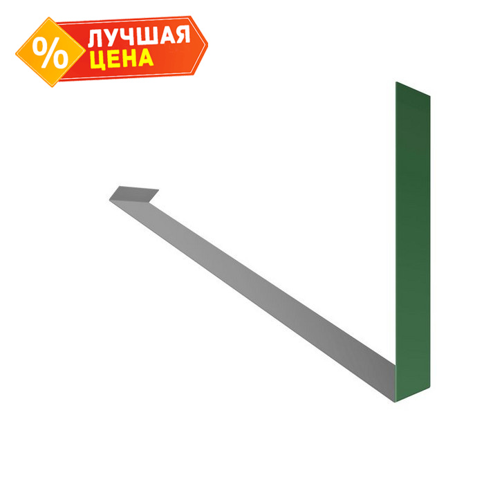 Планка примыкание верхнее к трубе фальц 0,45 PE с пленкой RAL 6002 лиственно-зеленый