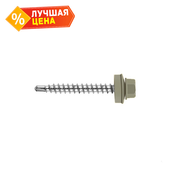 Саморез кровельный Daxmer 4,8х35 RAL 7002 (250) сверло №1