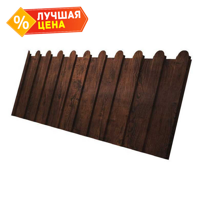 Профнастил С8А фигурный 0,45 Print Elite с пленкой Cherry Wood