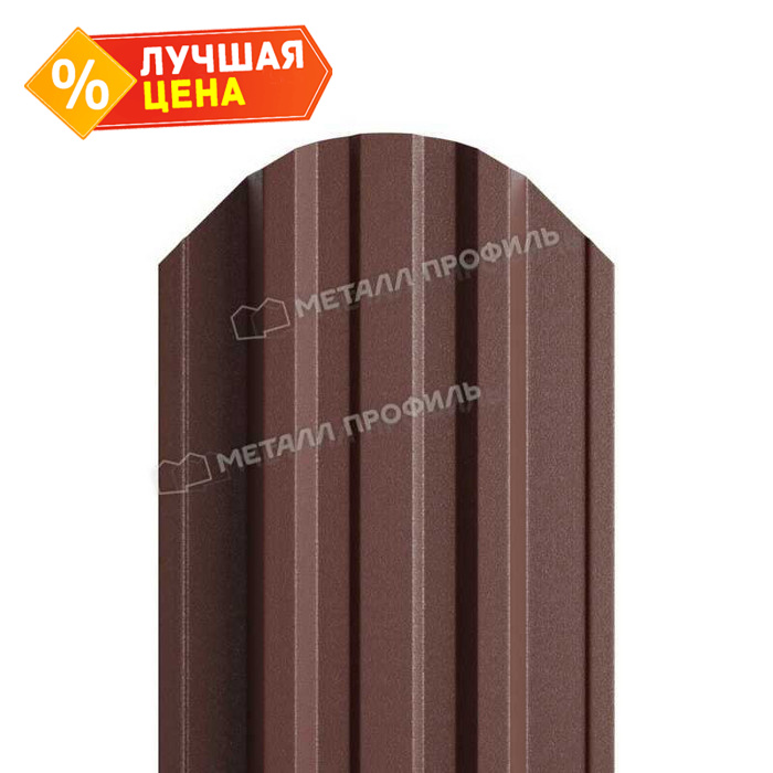 Штакетник Металл Профиль TRAPEZE-O 0,45 VikingMP® RAL8017 Коричневый шоколад