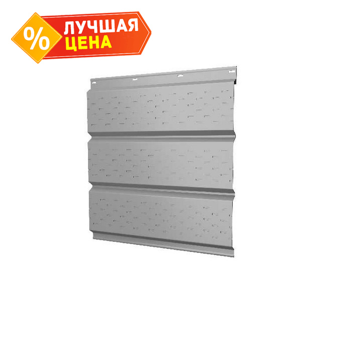 Софит металлический полная перфорация 0,5 Satin с пленкой RAL9003 сигнальный белый