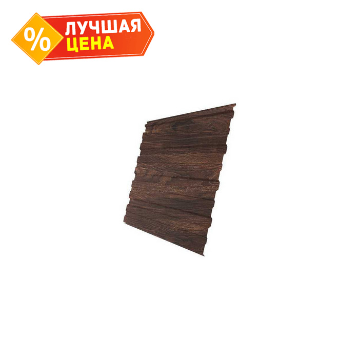 Профнастил С8А 0,45 Print Elite с пленкой Chestnut Wood (обратная сторона серая)