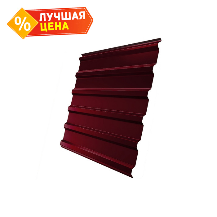 Профнастил Grand Line С20R Покрытие Полиэстер Толщина 0.45 мм RAL3005 Красное Вино