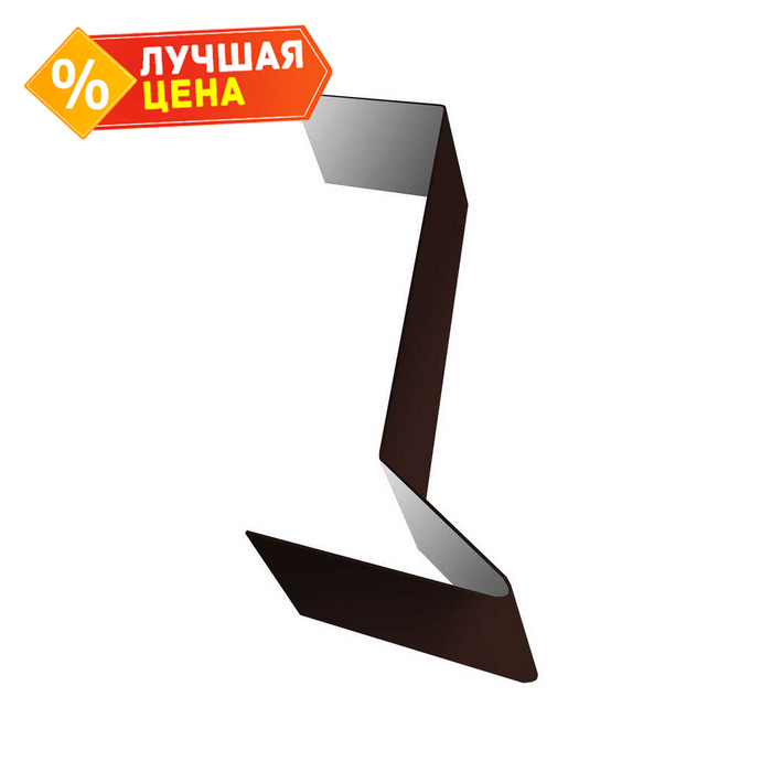 Планка примыкания для мягкой кровли 0,5 Satin Мatt RAL 8017 шоколад