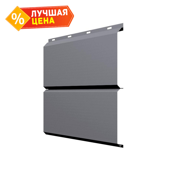 Софит ЭкоБрус без перфорации 0,345 Grand Line 0,45 Drap RAL7004 сигнальный серый