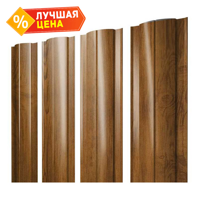 Штакетник Круглый Grand Line 0,45 Print Premium Golden Wood Golden Wood