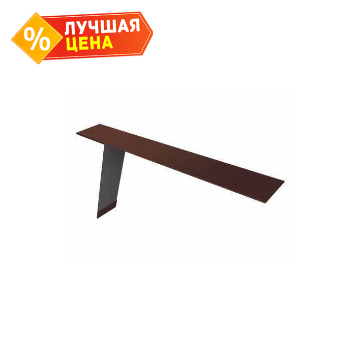 Планка карнизная фальц 130х80 0,5 Quarzit Pro Matt RAL 8017 шоколад