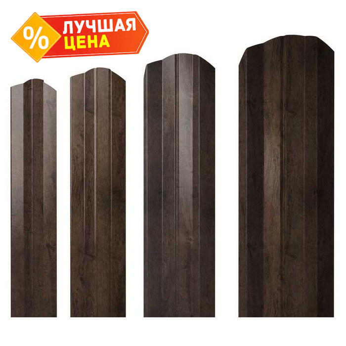 Штакетник М-образный А фигурный Grand Line 0,45 Print-double Elite Antique Wood Antique Wood