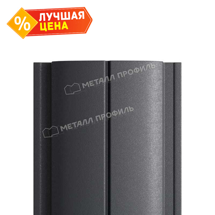 Штакетник Металл Профиль ELLIPSE-T 0,45 VikingMP® RAL7024 Серый графит