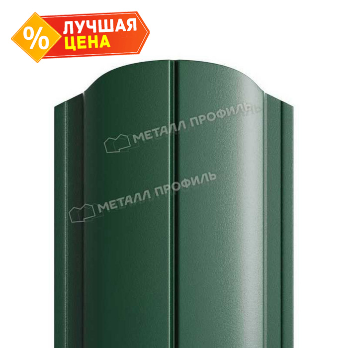 Штакетник Металл Профиль ELLIPSE-O 0,5 PURMAN® RAL6005 Зеленый мох