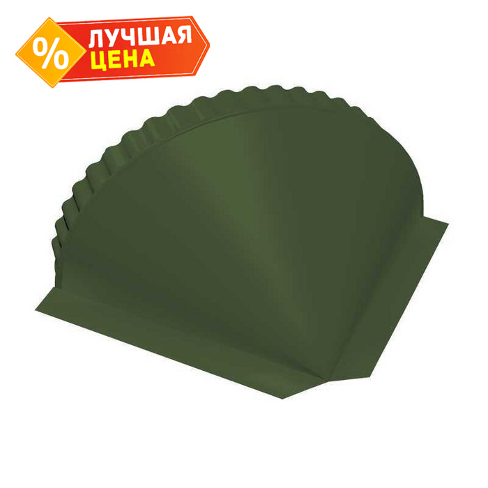 Заглушка малая конусная GreenCoat Pural BT, matt RR 11 темно-зеленый (RAL 6020 хромовая зелень)