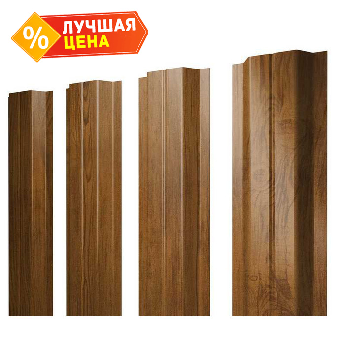 Штакетник П-образный А Grand Line 0,45 Print-double Elite Golden Wood Golden Wood