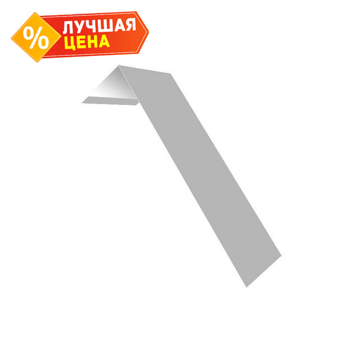 Планка лобовая/околооконная простая 190х50 0,7 PE с пленкой RAL 9003 сигнальный белый