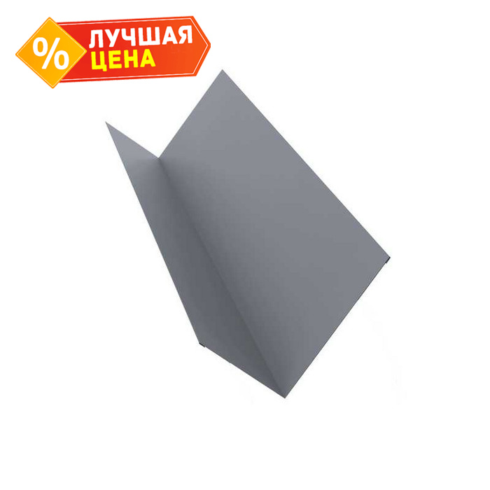 Планка примыкания 150х250 0,5 Satin с пленкой RAL 9006