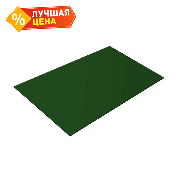 Плоский лист 0,45 Drap с пленкой RAL 6005 зеленый мох