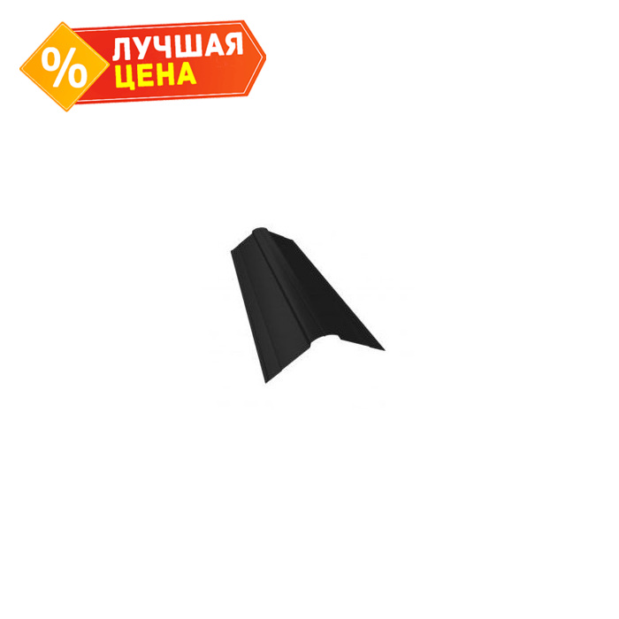 Планка конька фигурного 150x150 0,45 Drap ST RR 32 (серо-зеленый) темно-коричневый