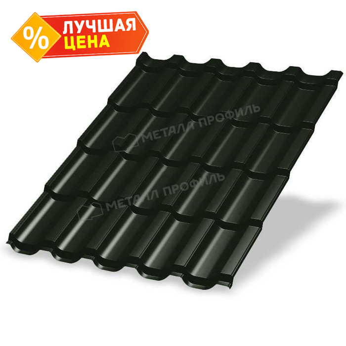 Металлочерепица Металл-Профиль Трамонтана-XL 0,45 VikingMP® RAL 6007 Бутылочно-зеленый