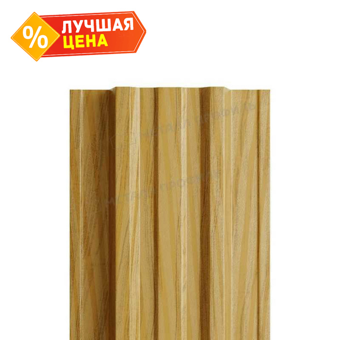 Штакетник Металл Профиль TRAPEZE-T 0,5 ECOSTEEL® текстурированный Золотой Дуб