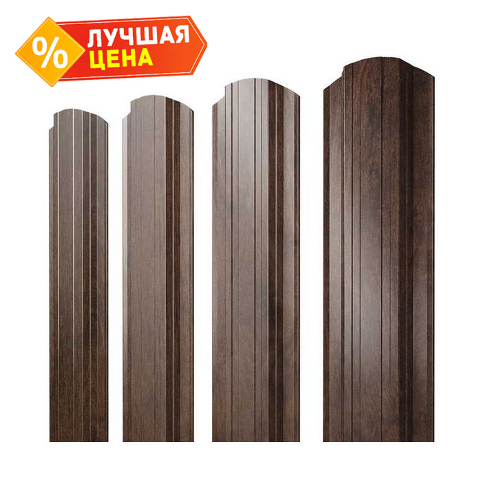 Штакетник Прямоугольный фигурный Grand Line 0,45 Print Premium Antique Wood Antique Wood