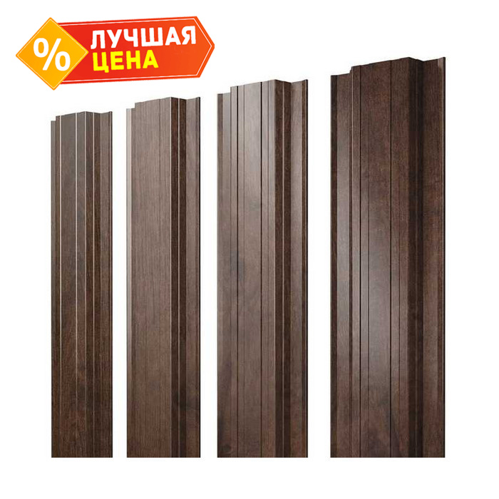 Штакетник Прямоугольный Grand Line 0,45 Print-double Elite Antique Wood Antique Wood